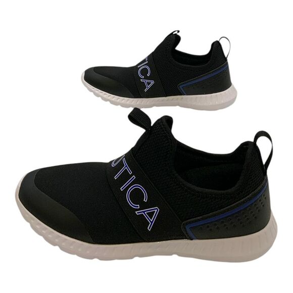 Nautica Alois Sport Slip-On Sneaker Black/Cobalt US Little Boy's 3 - Picture 1 of 8